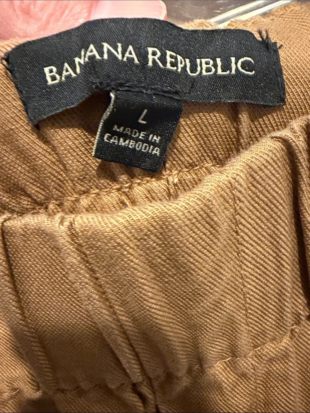 NEW Banana Republic Khaki Women's Pull-On Linen blend Pants